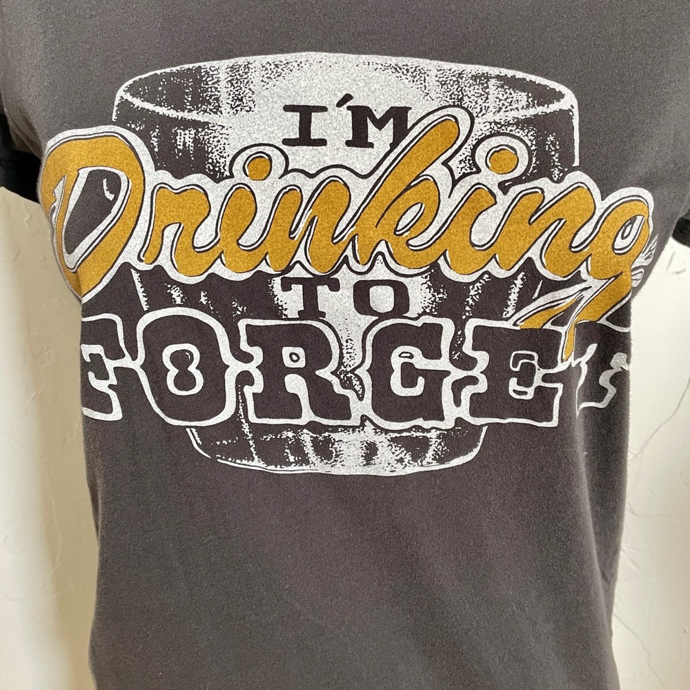 BANDIT Brand I’M DRINKING TO FORGET Festival Distressed WESTERN Tee SHIRT Medium - Picture 11 of 13
